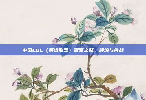 中国LOL（英雄联盟）冠军之路，辉煌与挑战