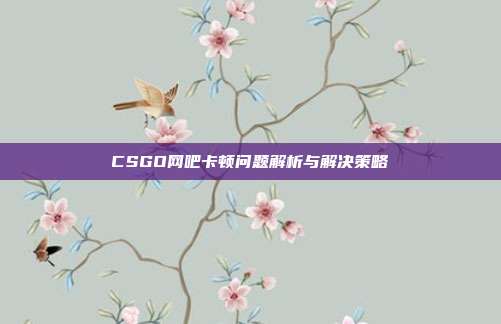 CSGO网吧卡顿问题解析与解决策略