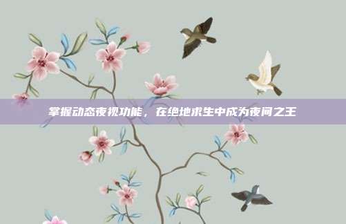 掌握动态夜视功能，在绝地求生中成为夜间之王