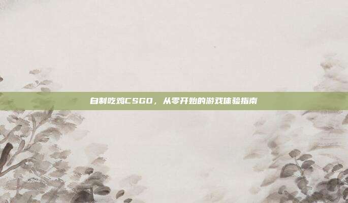 自制吃鸡CSGO，从零开始的游戏体验指南
