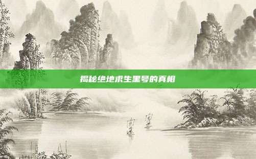 揭秘绝地求生黑号的真相