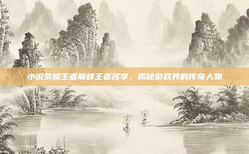 小说荣耀王者巅峰王者名字,揭秘游戏界的传奇人物