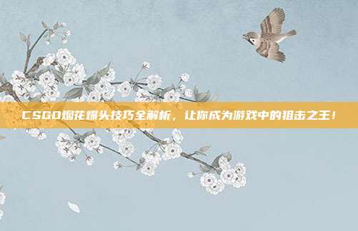 CSGO烟花爆头技巧全解析,让你成为游戏中的狙击之王!