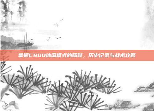 掌握CSGO休闲模式的精髓，历史记录与战术攻略