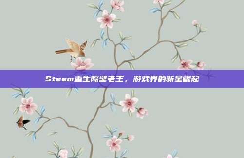 Steam重生隔壁老王，游戏界的新星崛起