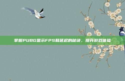 掌握PUBG显示FPS和延迟的秘诀，提升游戏体验