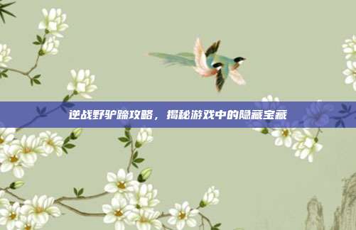 逆战野驴蹄攻略，揭秘游戏中的隐藏宝藏