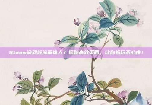Steam游戏耗流量惊人？揭秘高效策略，让你畅玩不心疼！