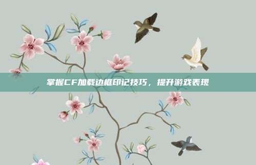 掌握CF加载边框印记技巧，提升游戏表现