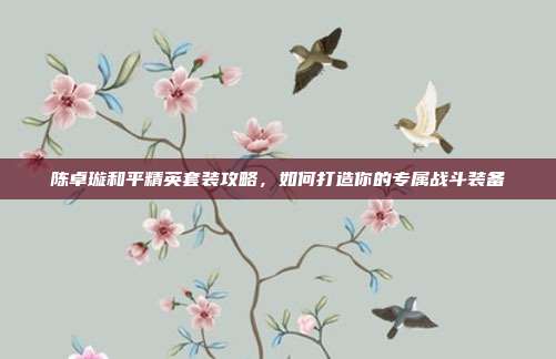 陈卓璇和平精英套装攻略,如何打造你的专属战斗装备