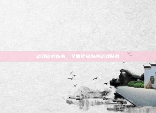 游戏体检指南,全面检查你的游戏装备