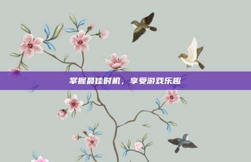 掌握最佳时机，享受游戏乐趣