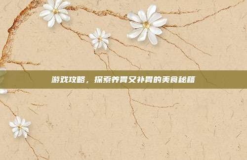 游戏攻略，探索养胃又补胃的美食秘籍