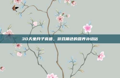 30天坐月子食谱，游戏角色的营养补给站
