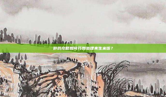 游戏攻略如何巧妙处理夹生米饭？