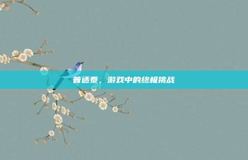 普适泰，游戏中的终极挑战
