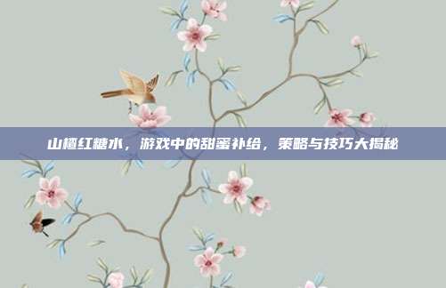 山楂红糖水，游戏中的甜蜜补给，策略与技巧大揭秘