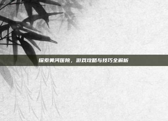 探索黄河医院,游戏攻略与技巧全解析