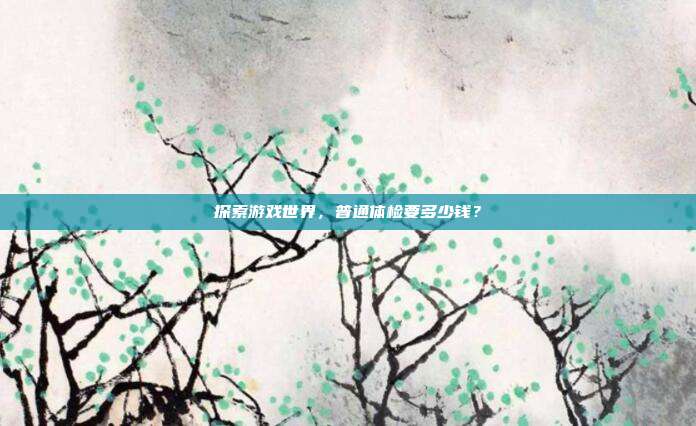 探索游戏世界,普通体检要多少钱?