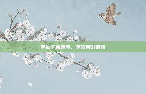 掌握午休时间，享受游戏时光