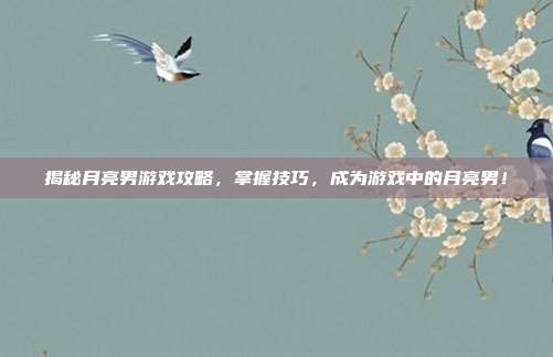 揭秘月亮男游戏攻略，掌握技巧，成为游戏中的月亮男！