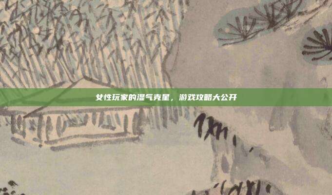 女性玩家的湿气克星，游戏攻略大公开