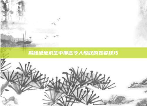揭秘绝地求生中那些令人惊叹的妙姿技巧