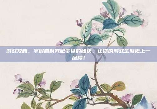 游戏攻略，掌握自制减肥零食的秘诀，让你的游戏生涯更上一层楼！