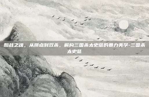 酣战之魂，从拼点到双杀，解构三国杀太史慈的暴力美学-三国杀太史慈