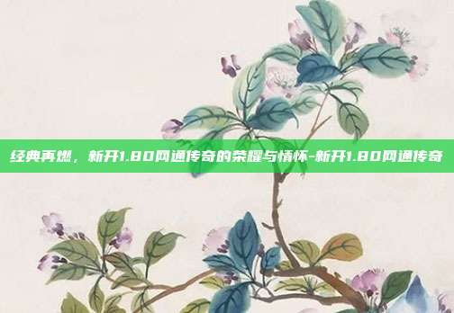 经典再燃，新开1.80网通传奇的荣耀与情怀-新开1.80网通传奇