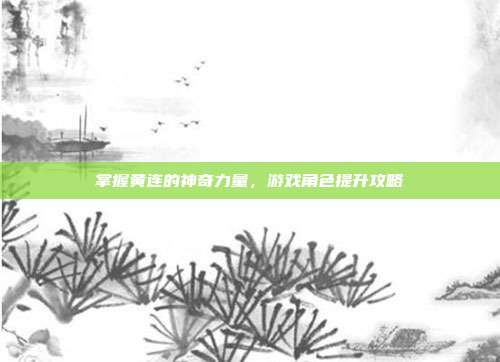 掌握黄连的神奇力量，游戏角色提升攻略