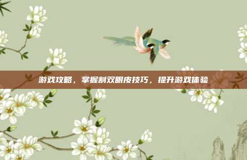 游戏攻略，掌握割双眼皮技巧，提升游戏体验