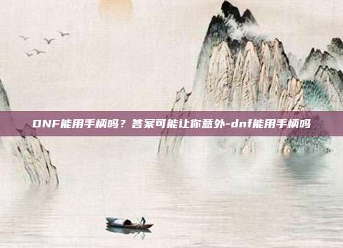DNF能用手柄吗？答案可能让你意外-dnf能用手柄吗