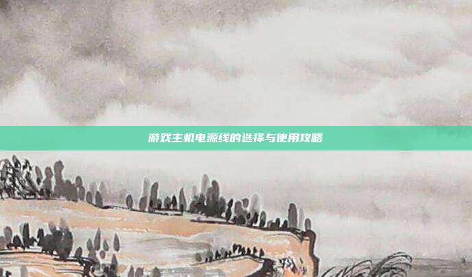 游戏主机电源线的选择与使用攻略