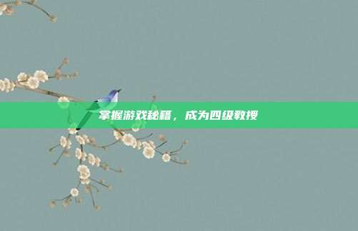 掌握游戏秘籍，成为四级教授
