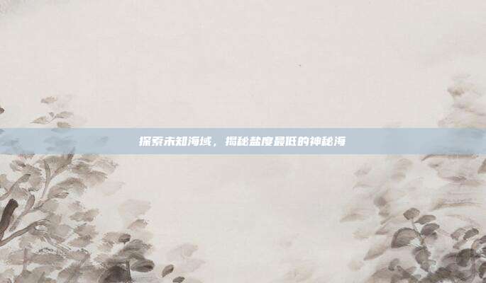 探索未知海域，揭秘盐度最低的神秘海