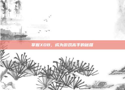 掌握XDB，成为游戏高手的秘籍