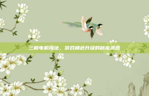 三相电机接法，游戏角色升级的秘密武器