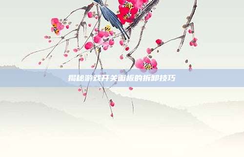 揭秘游戏开关面板的拆卸技巧