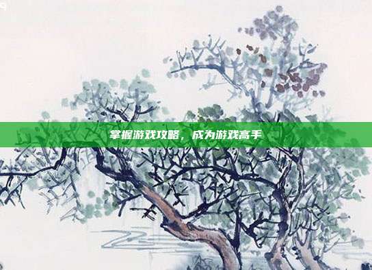 掌握游戏攻略,成为游戏高手