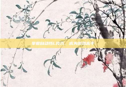 掌握自动挡L技巧，成为游戏高手
