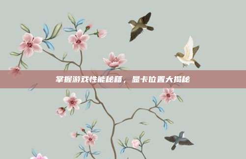 掌握游戏性能秘籍，显卡位置大揭秘