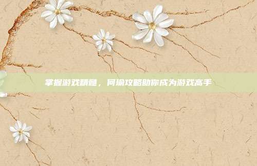 掌握游戏精髓,何瑜攻略助你成为游戏高手