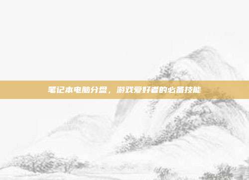 笔记本电脑分盘,游戏爱好者的必备技能