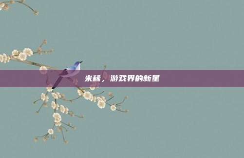 米稀，游戏界的新星