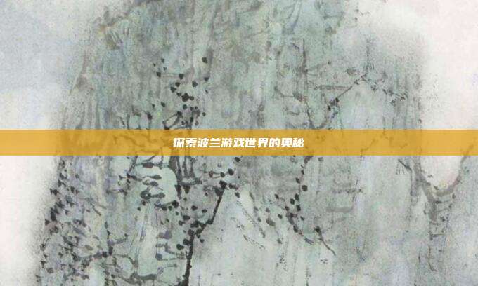 探索波兰游戏世界的奥秘