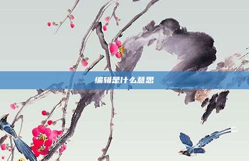 编辑是什么意思