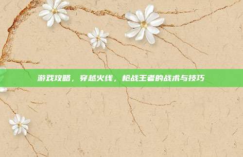 游戏攻略，穿越火线，枪战王者的战术与技巧