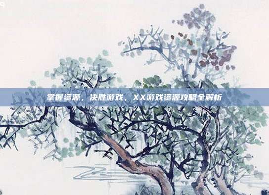 掌握资源，决胜游戏，XX游戏资源攻略全解析