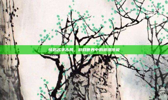 情侣名字古风，游戏世界中的浪漫传说